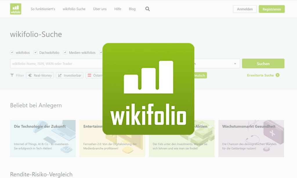 Wikifolio Website und Logo